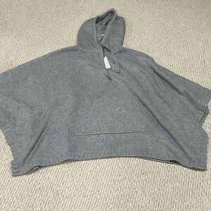 Martha Stewart Charcoal Hooded Poncho